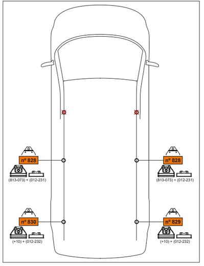 2 barras Cargo Xpro en acero para  NV200 (09->)