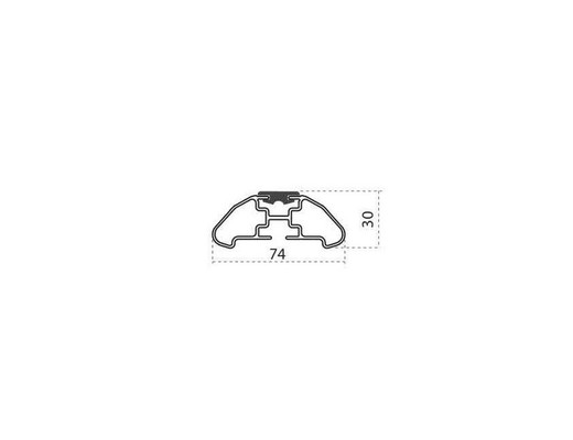 Barras Prealpina en aluminio negro LP66 para C3 Aircross 18> techo normal