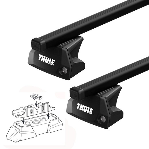 Barras SquareBar Evo para MB.Clase E sedan 4d (W212) 09>13 Sin techo de cristal