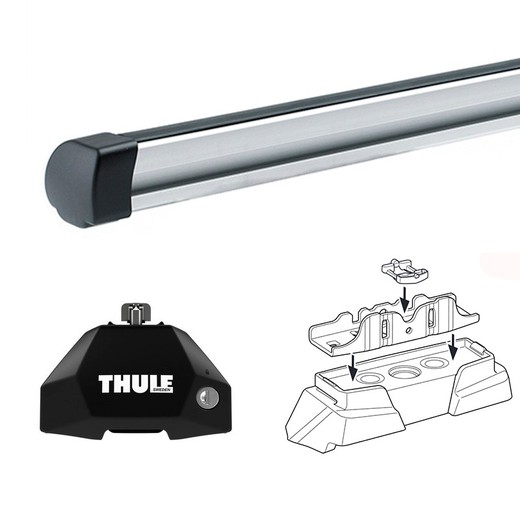 Barras Thule Probar Evo para VW.Transporter T5 03>15 y T6 15> con puntos anclaje