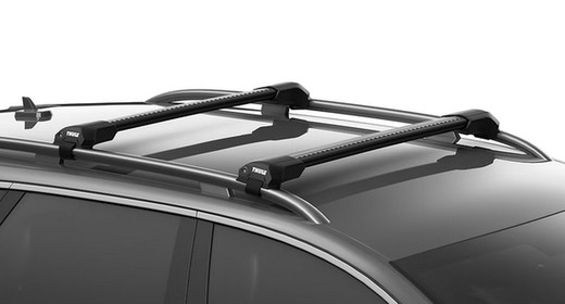 Barras Thule Raised Rail Edge negra para Qashqai II 14>21 con barras