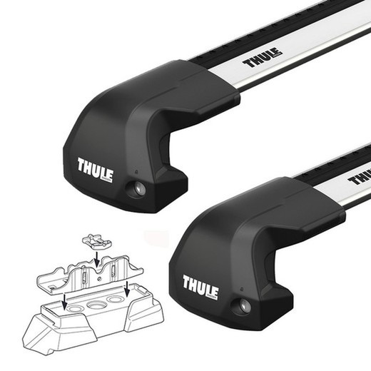 Barras Thule WingBar Edge para Clase C Sedan (W204) 07>14 CON techo vidrio