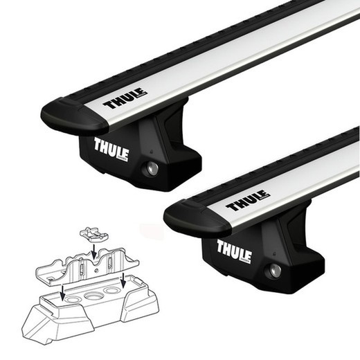 Barras Thule WingBar Evo Clase C Sedan (W204) 07>14 CON techo vidrio