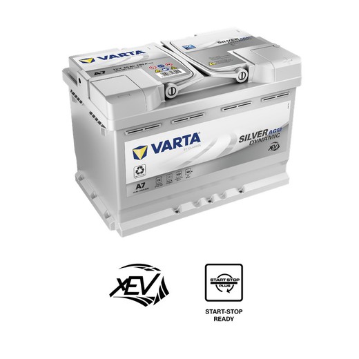 Batería AGM Varta Silver. Dynamic 70 Ah – 760A (A7)