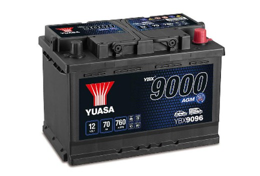 Batería Yuasa YBX9096 AGM 70Ah + derecha