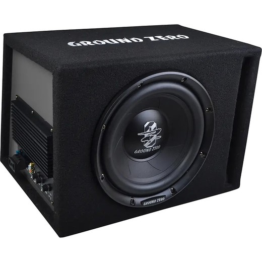 Caja activa subwoofer ventilado de 25 cm/10″ + Amplificador 130/250 Watts.