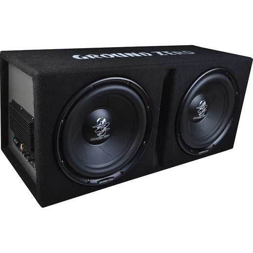 Cajas dobles activas con subwoofer ventilado de 30 cm/12″ + Amplificador de 250/400 vatios.