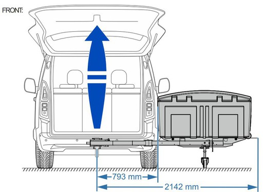 Cofre TowBox Camper V3 Urban ( corto: ancho puertas hasta 1.520 mm.)