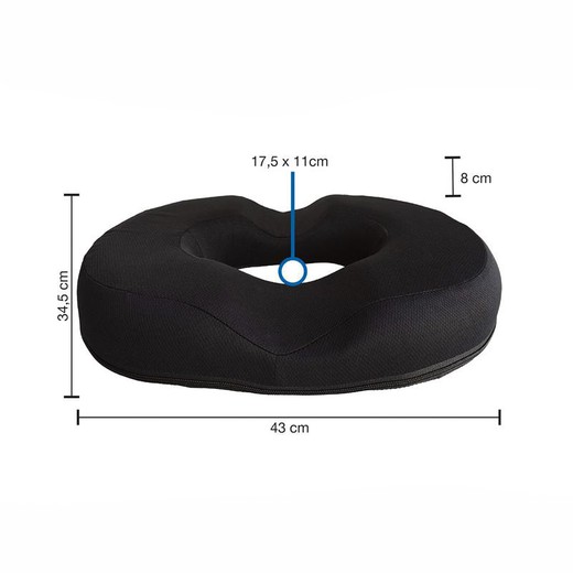 Cojin tipo donut en espuma 43 x 34.5 x 8 cm