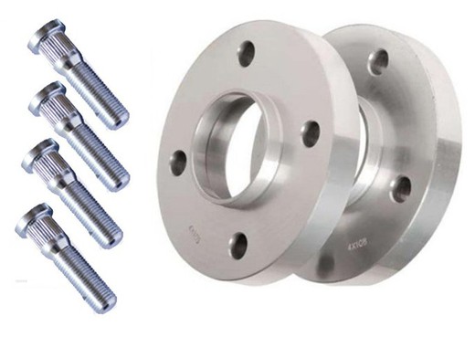 Jg.de Separadores doble centraje 25 mm. + esparragos Hyundai