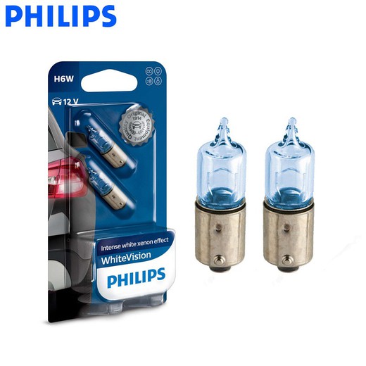 Juego de lamparas Philips H6W White Vision Ultra