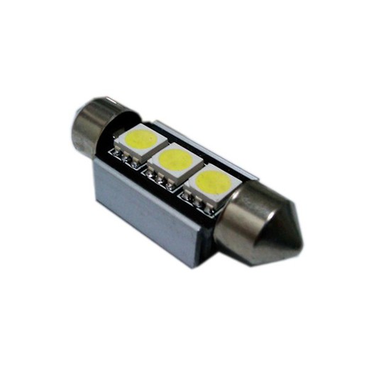 LED C5W 36 mm 3 Led Blancos con Can Bus