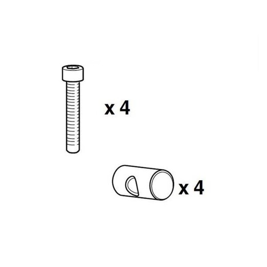 Juego de tornillos y tuercas p. bicis