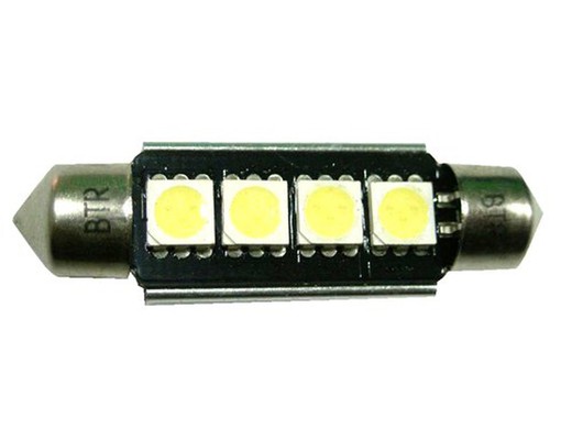 Lampara de plafonier C5W 42mm 4 Leds en CanBus