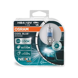 OSRAM COOL BLUE INTENSE H4, +100% más de brillo, hasta 5000 K, lámpara de  faro halógena, aspecto LED, caja dúo (2 lámparas) : : Iluminación
