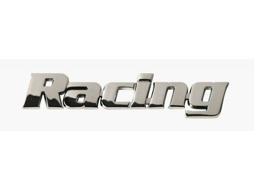 Logo adhesivo cromado ' Racing ' 25 x 150mm