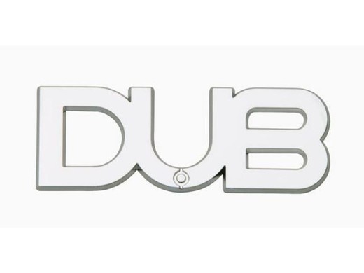 Logo adhesivo ' DUB ' cromado 104 x 36mm