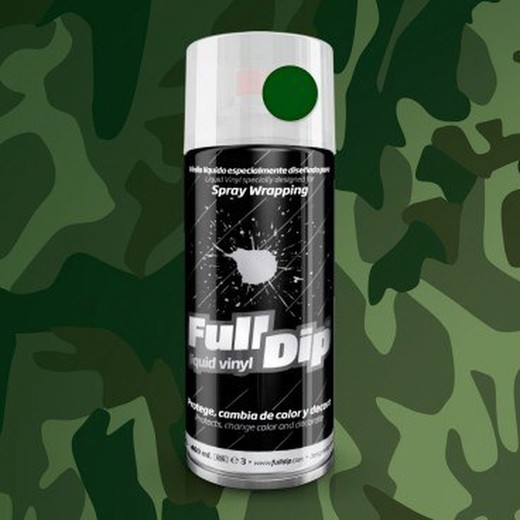 Pintura spray Full Dip Verde Militar mate 400 ml