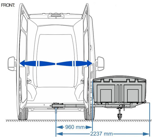 TowBox Camper V3 Camel (largo: ancho puertas hasta 1.910 mm.)