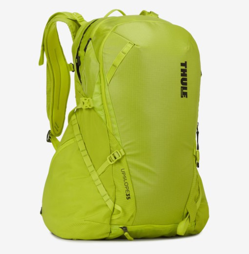 mochila de esquí y snowboard 35L Thule Upslope verde lime — Totcar