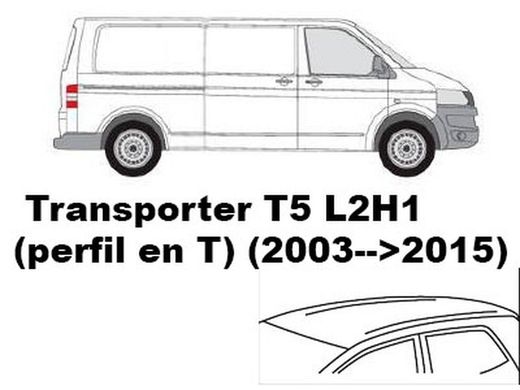 Transporter T5 L2H1 (perfil en T) (2003-->2015)