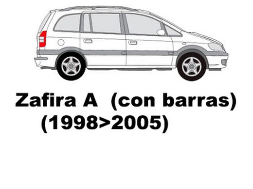 Zafira A 98>05 c/barras techo
