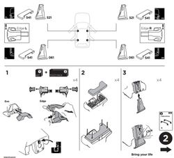145380 Kit Thule FIAT 600, 5-dr SUV, 24>