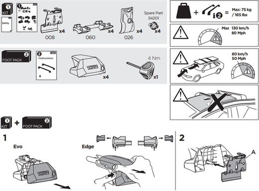 186174 Kit Thule Subaru Forester 24>