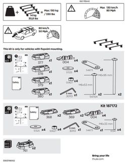 187178 Kit Thule para montar la 3º/4º barra VW.Crafter 4p. 17 >