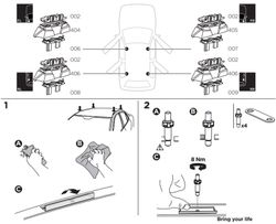 187189 Kit Thule MERCEDES E-Class (W214), 4-dr Sedan, 24>