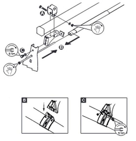 933-324 Kit 4 soportes O. Combo (03->12) (pieza aluminio)