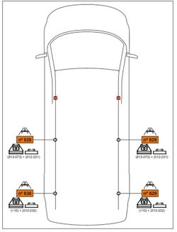 934-303 Kit 4 soportes LCV NV200 09>- Citan 13>21 extralargo - Kangoo maxi L2