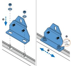 934-319 Kit 4 soportes LCV para T-Track 0º