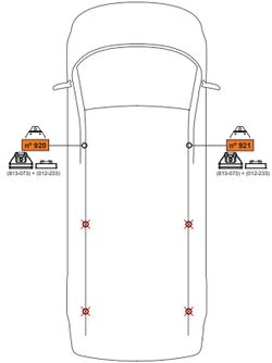 934250 Kit 2 soportes CRUZ LCV VW ID.Buzz (22->) Delantero