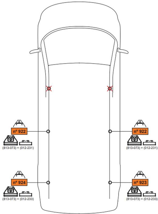 934350 Kit 4 soportes LCV VW. ID-Buzz 5p. 22>