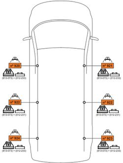 934450 Kit 6 soportes CRUZ LCV VW ID.Buzz  22>