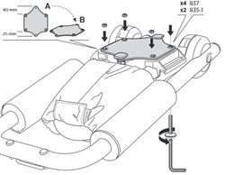 adaptador para guÃ­a en t 881 Para 835/837