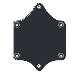 adaptador para guía en t 882 negro