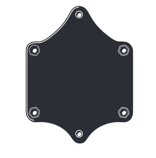 adaptador para guía en t 882 negro