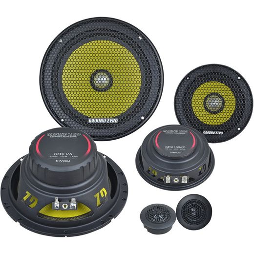 GZTC165.3X-ACT Sistema de altavoces de componentes de 3 vías de 165 mm/6,5″ para uso activo