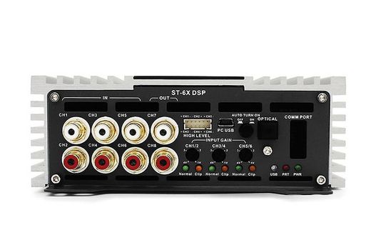 Amplificador de 6 canales con (DSP) de alta gama Potencia 4Ω: 6 x 100 watts