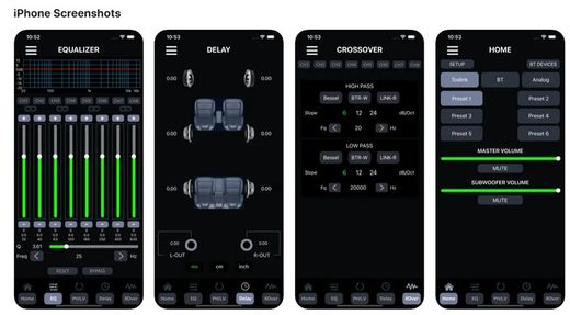 Amplificador de 6 canales con (DSP) de alta gama Potencia 4Ω: 6 x 100 watts