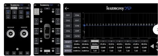 Amplificador de 8 canales y DSP Controlado por APP con Bluetooth 5.1 / USB