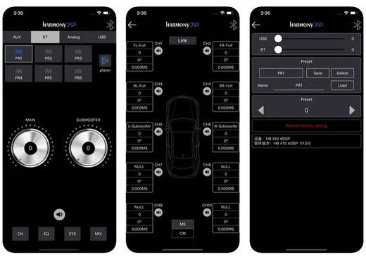 Amplificador de 8 canales y DSP Controlado por APP con Bluetooth 5.1 / USB