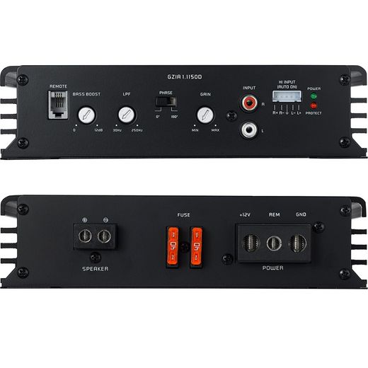 Amplificador clase D 1 canal 1Ω 1050W RMS IRIDIUM Ground zero