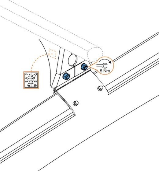 Barras Cruz Oplus S-Fix para Niro 5p (II/SG2) 22> Railing integrado