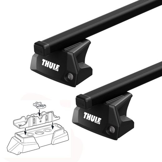 Barras Thule SquareBar Evo para BZ4X 22-> con Railing