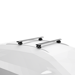 Barras Thule WingBar Evo plateadas para Audi Q5 Sportback III/GU (2025>) con railing