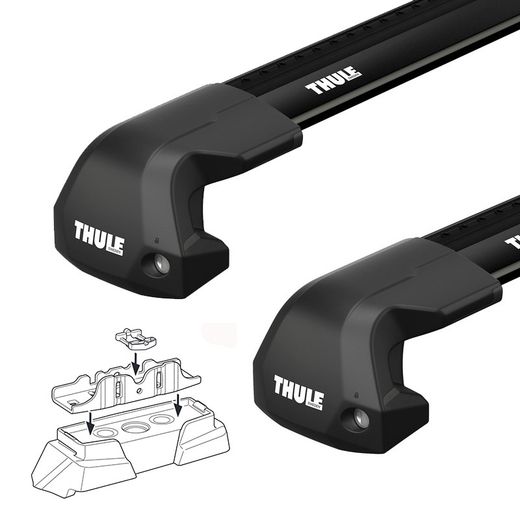Barras WingBar Edge negras para I30 CW 12>17 Con puntos fijación