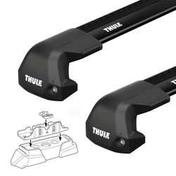 Barras WingBar Edge negras para Nissan X-Trail 14> puntos anclaje